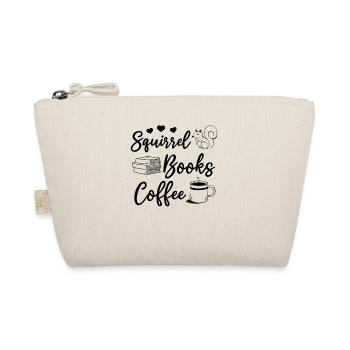 Squirrel Books Coffee Squirrel Lover Buch Lesen - Bio-Täschchen - Natur - Vorne