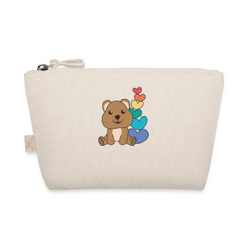 rainbow hearts pride LGBTQ cute animals quokka - Organic Pouch - nature - Front