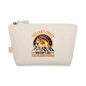 Shetland Pony Geschenk Shetty - Bio-Täschchen - Natur - Vorne