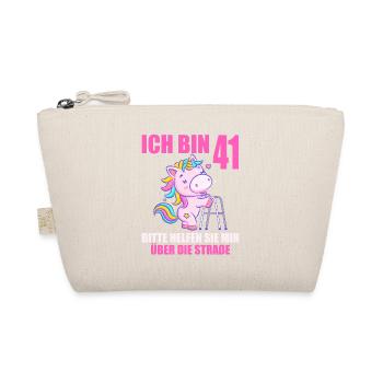 Ich bin 41 Bitte helfen Sie mir über Straße - Bio-Täschchen - Natur - Vorne