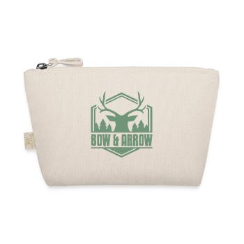 Bow & Arrow Cool Hunter Archery T-Shirt Present - Organic Pouch - nature - Front