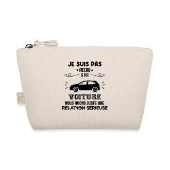 Pas accro à ma voiture - relation sérieuse cadeau - Trousse biologique - nature - Devant