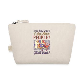 You know what I like about people and cats. - Organic Pouch - nature - Front