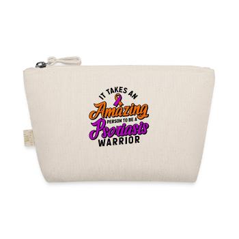 Psoriasis Warrior Amazing Lavender Orange Ribbon - Organic Pouch - nature - Front