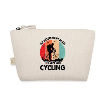 Pension Plan Pension Cycling Funny Sayings Gift - Organic Pouch - nature - Front