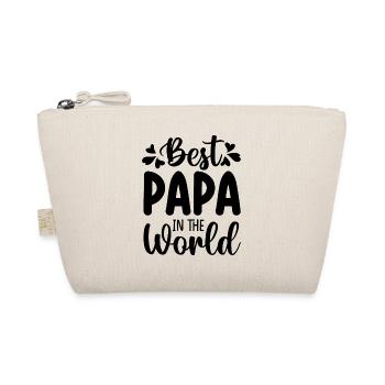 Welt bester Papa Vater Paare Paar Eltern Dad daddy - Bio-Täschchen - Natur - Vorne