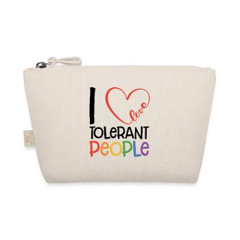 I Love Tolerant People Bisexual Gay Pansexual Rain - Bio-Täschchen - Natur - Vorne