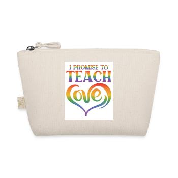 I Promise To Teach Love Lesbian Gay Proud Rainbow - Bio-Täschchen - Natur - Vorne