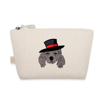 Hundekopf Hund Hut Kinder Gentleman Mister Sir - Bio-Täschchen - Natur - Vorne