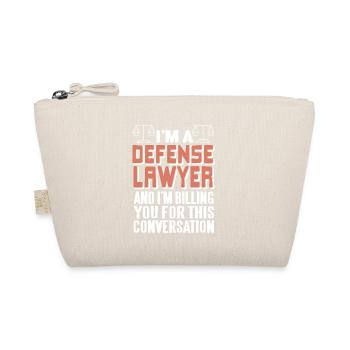 I'm A DEFENSE Lawyer Awesome Funny T-Shirt Present - Organic Pouch - nature - Front
