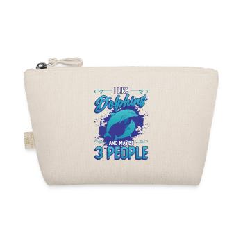 I Like Dophins And Maybe 3 People Dolphin Girls - Organic Pouch - nature - Front