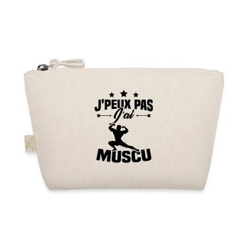 Je peux pas j'ai muscu - Trousse biologique - nature - Devant