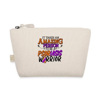 Psoriasis Warrior Amazing Lavender Orange Ribbon - Organic Pouch - nature - Front
