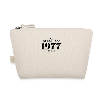 Made 1977 in Birthday in Texas - Organic Pouch - nature - Front