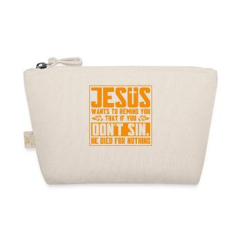Jesus Bible Christian Religious Church Gift - Organic Pouch - nature - Front
