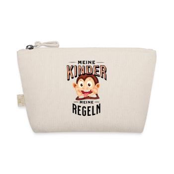 Kinder Kind Baby Erziehung Regeln lustig Geschenk - Bio-Täschchen - Natur - Vorne