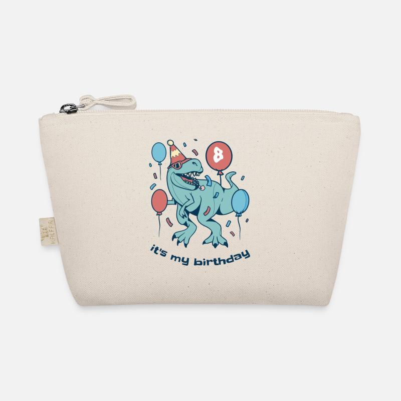 Its my Birthday Dino - Organic Pouch - nature