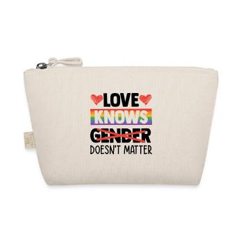 Love Knows Gender Doesn't Matter Lgbtq Diversity R - Bio-Täschchen - Natur - Vorne