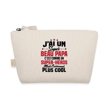 Super beau-papa c'est comme un super héros - Trousse biologique - nature - Devant