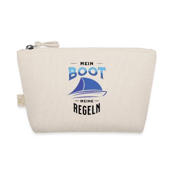 Mein Boot Meine Regel Segler Sailor Skipper boot - Bio-Täschchen - Natur - Vorne
