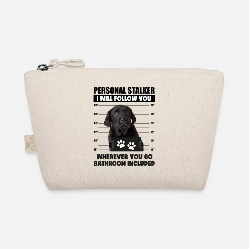 Black Labrador Retriever, Personal Stalker Dog Organic Pouch