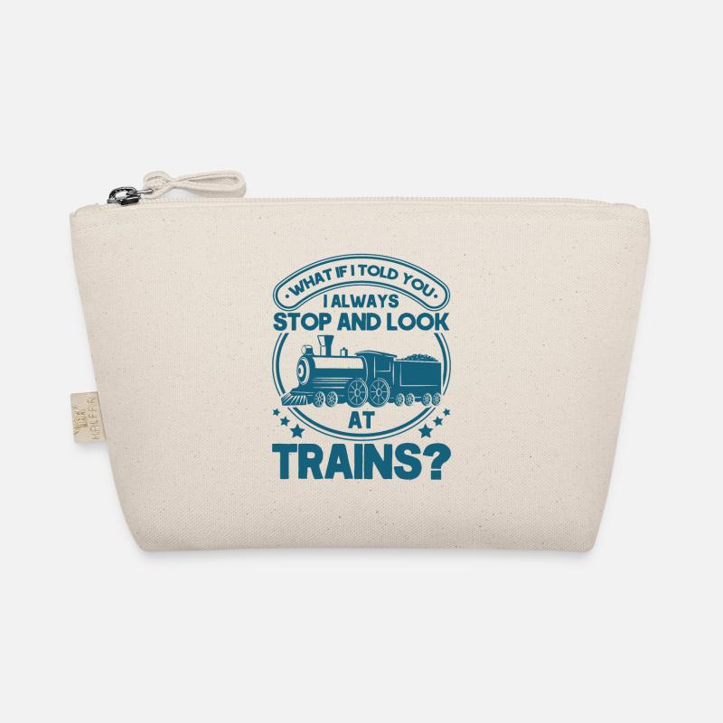 Model Railway Train Locomotives Gift Organic Pouch