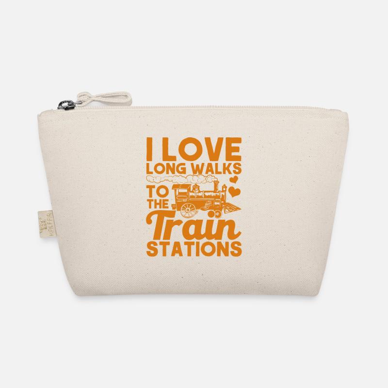 Model Railway Train Locomotives Gift Organic Pouch