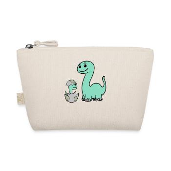 Dinosaurs with Baby Dinosaurs - Organic Pouch - nature - Front