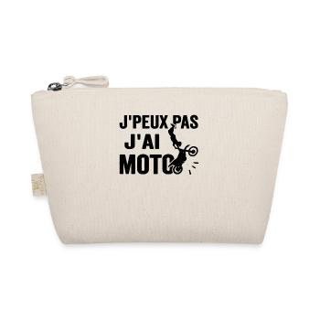Je Peux Pas J'ai Moto Humour Cadeau Anniversaire - Trousse biologique - nature - Devant