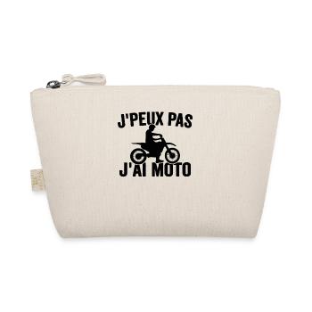 Je Peux Pas J'ai Moto Humour Cadeau Anniversaire - Trousse biologique - nature - Devant