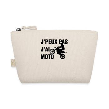 Je Peux Pas J'ai Moto Humour Cadeau Anniversaire - Trousse biologique - nature - Devant