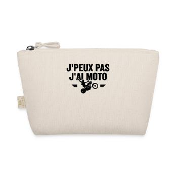 Je Peux Pas J'ai Moto Humour Cadeau Anniversaire - Trousse biologique - nature - Devant