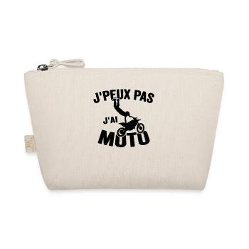 Je Peux Pas J'ai Moto Humour Cadeau Anniversaire - Trousse biologique - nature - Devant