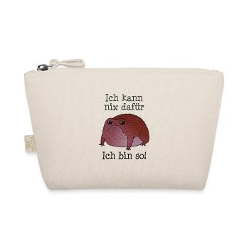 Ich kann nix dafür ich bin so dicker Frosch - Bio-Täschchen - Natur - Vorne