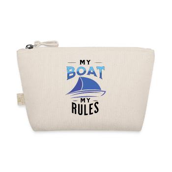 My boat my rules fun saying T-shirt for sailors - Organic Pouch - nature - Front