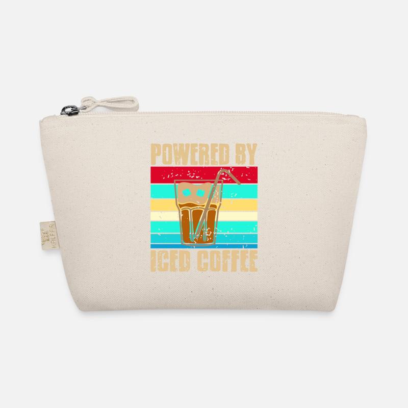 Retro Vintage Powered By Iced Coffee Cool Tea Organic Pouch