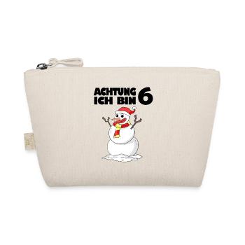 6.Geburtstag Schneemann 6 Jahre Geschenk - Bio-Täschchen - Natur - Vorne