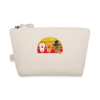 Teeth Ghost Pumpkin Witch Cute Dentist - Organic Pouch - nature - Front
