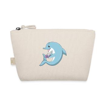 Delfin Perle - Bio-Täschchen - Natur - Vorne