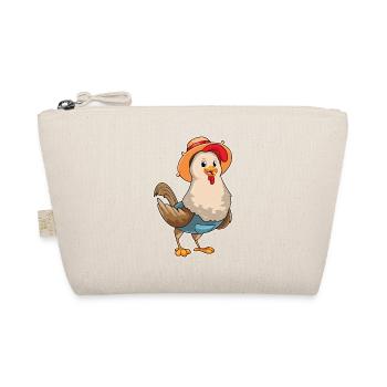 Huhn Landwirt Bauernhof - Bio-Täschchen - Natur - Vorne