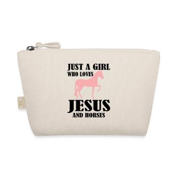 Just A Girl Who Loves Jesus And Horses Pferd - Bio-Täschchen - Natur - Vorne