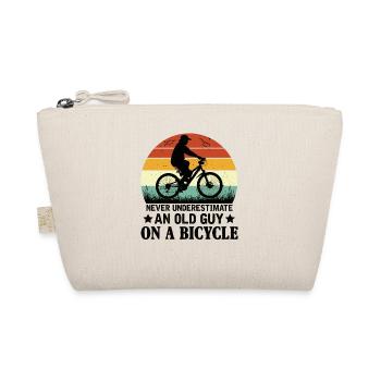 Never underestimate an old man by bike - Organic Pouch - nature - Front
