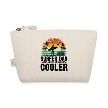 surfing Dad Surfer Father Surfboard Surfing - Organic Pouch - nature - Front