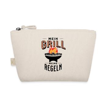 Mein Grill Meine Regeln Spruch Shirt BBQ Grill - Bio-Täschchen - Natur - Vorne