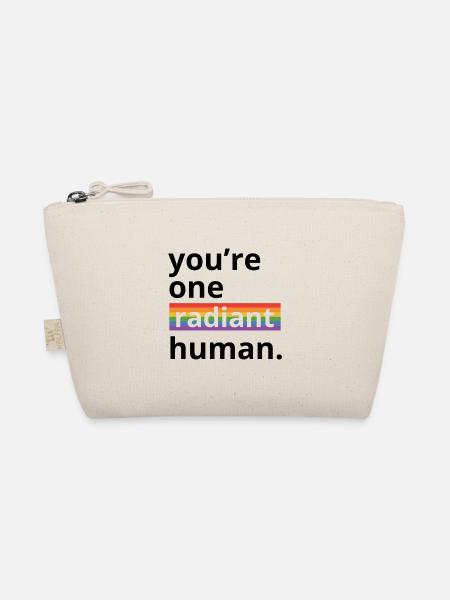 You're One Radiant Human Bisexual Transgender Rain - Bio-Täschchen - Natur