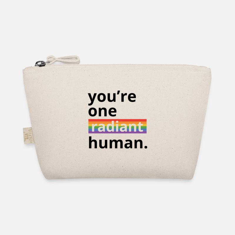 You're One Radiant Human Bisexual Transgender Rain - Bio-Täschchen - Natur