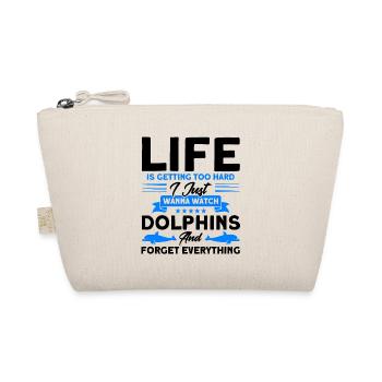Delfin Delfin Liebhaber Tier Delfine Geschenk - Bio-Täschchen - Natur - Vorne