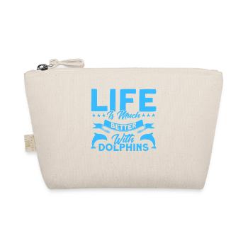 Delfin Delfin Liebhaber Tier Delfine Geschenk - Bio-Täschchen - Natur - Vorne