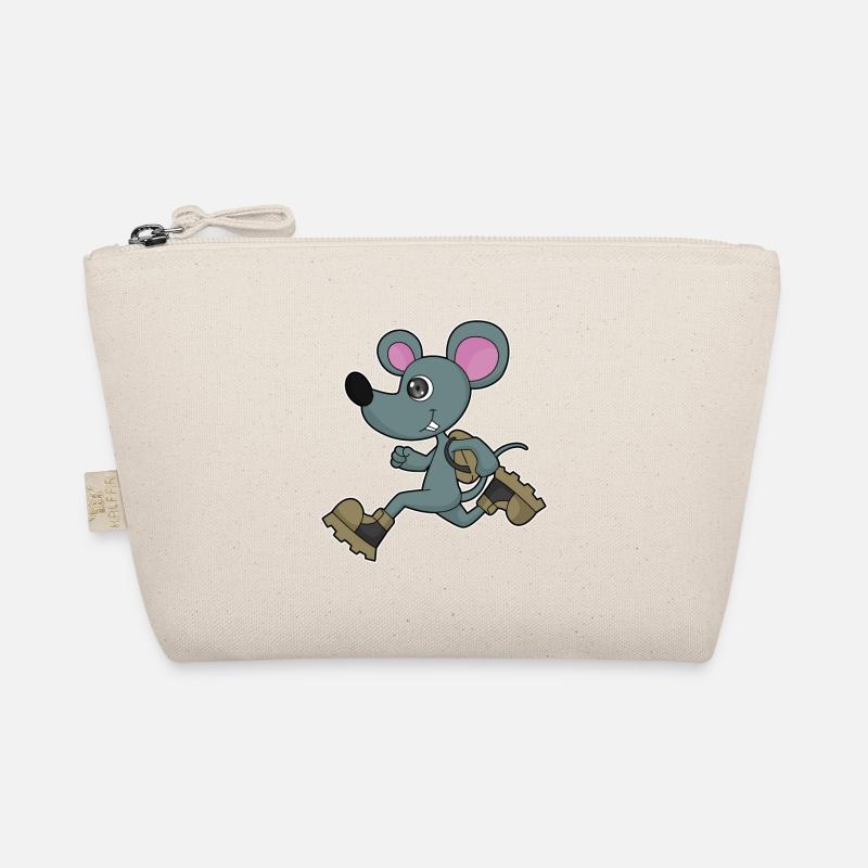 Mouse as jogger with backpack Organic Pouch