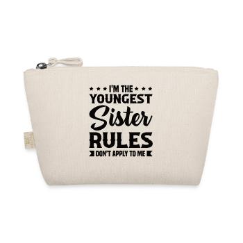 Little Sister Family Rules Children Siblings - Organic Pouch - nature - Front